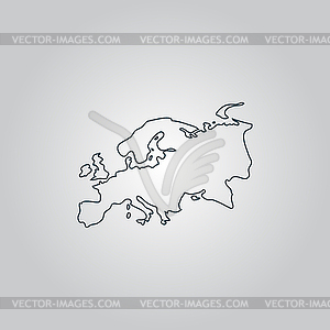Eurasia map - vector image