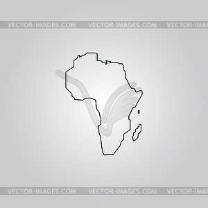 Africa Map - icon - vector clipart