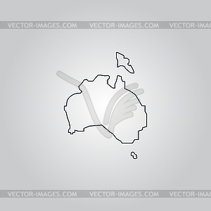 High map - Australia - vector clip art