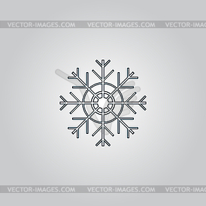 Snowflake flat icon. EPS - royalty-free vector clipart