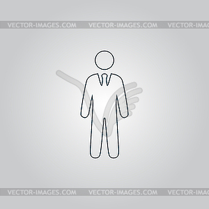 Businessman black web icon - vector clipart