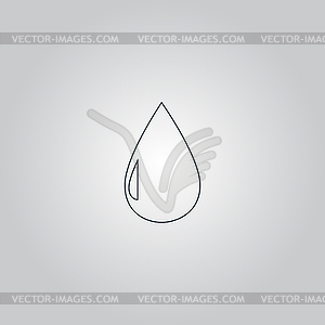 Water drop icon - vector clipart