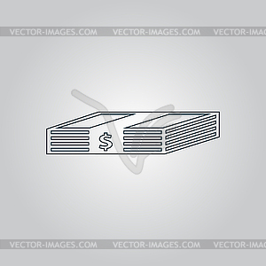 Bundle of Dollars icon - vector clip art