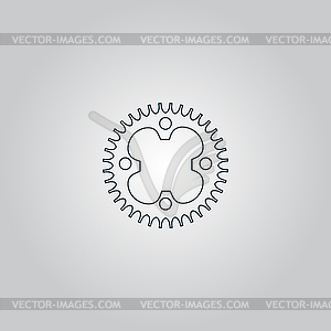 Bicycle sprocket - vector clipart