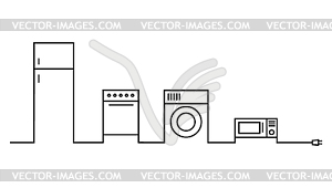Home appliances - vector clipart / vector image