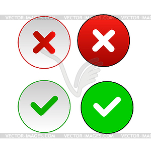 Validation buttons - vector clipart