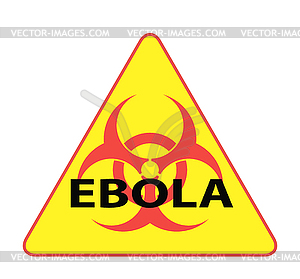 Эбола Biohazard вирус опасность, войдите с отражать и - рисунок в векторе