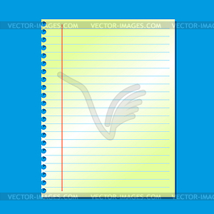 Blank stack white note paper on blue background - vector clipart