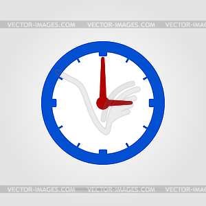 Clock flat icon. World time concept. Business - vector clipart