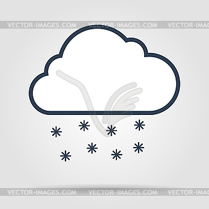 Cloud rain icon - vector clipart
