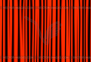 Luxury red drapes curtain with many shadow - vector clipart