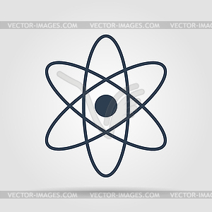 Abstract physics science model icon, . Flat design - vector image