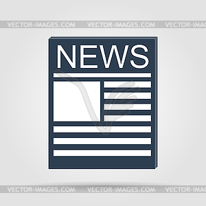 Flat icon of news - vector EPS clipart