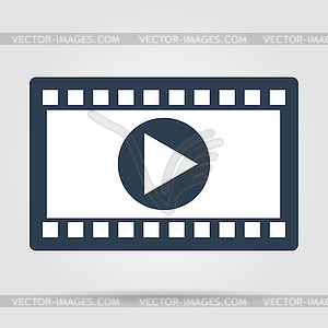 Video icon. Flat design style. EPS 10 - vector clipart