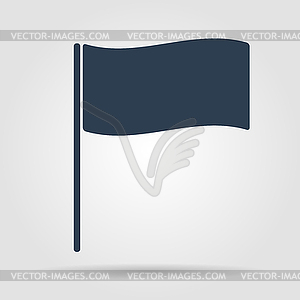 Flag icon. Location marker symbol. Flat design style - vector clip art
