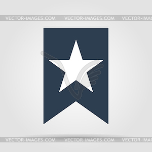 Web Bookmark Ribbon Icon - stock vector clipart
