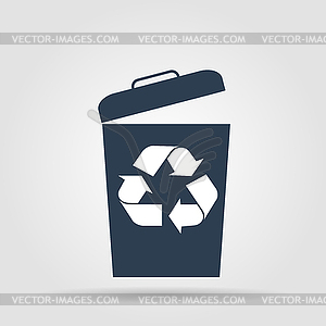 Trash can icon, eps10 - vector clipart