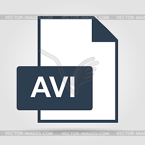 Avi file icon - vector clipart