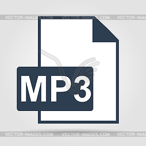 Mp3 file icon - vector clipart