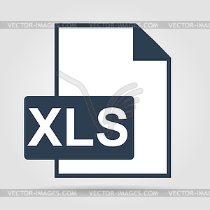 Xls icon - vector image