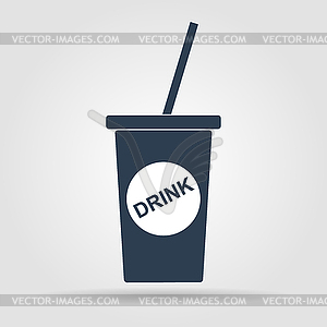 Мягкий значок напиток - изображение в векторе