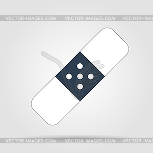 Plaster icon on gray background - vector image