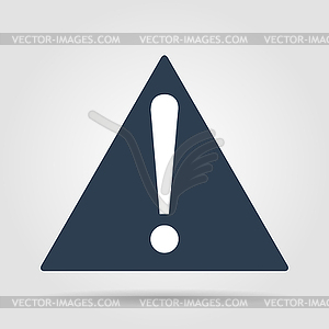 Attention sign with exclamation mark icon - vector image