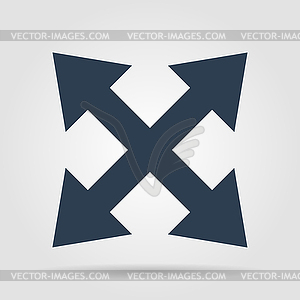 Fullscreen sign icon. Arrows symbol - vector clip art