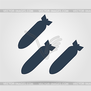 Air bomb icon - vector clipart / vector image