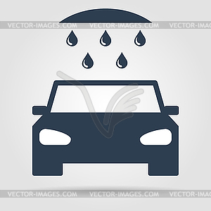 Car wash, web icon - vector clipart