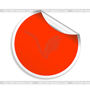 Red round sticker - vector EPS clipart