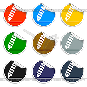 Flat icon of notes - royalty-free vector image