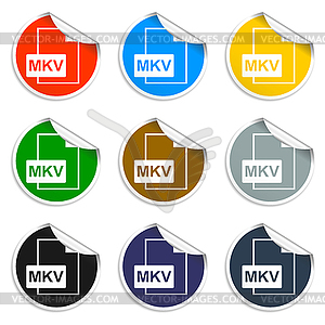 Mkv file icon - vector clipart