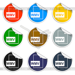 Wmv file icon - vector image