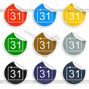 Calendar icon, . Flat design style - vector image