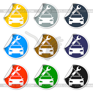 Car service icon - vector image