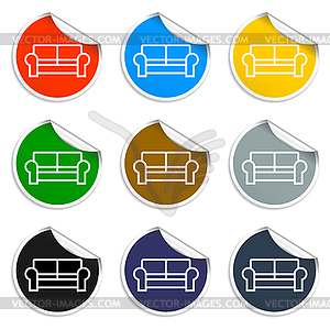 Sofa Icons - vector image