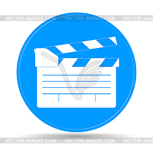 Movie clapper board, movie maker - vector clip art