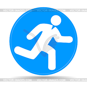 Man running icon - color vector clipart