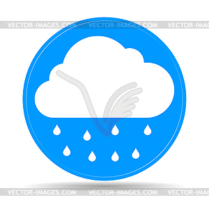 Облако значок дождь - стоковое векторное изображение