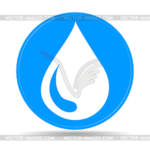 Water icon, . Flat design style - vector image