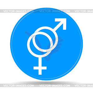 Male and female sex symbol - - vector clipart
