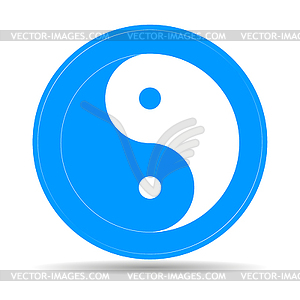 Yin Yang Symbol - Black and White  - vector clipart