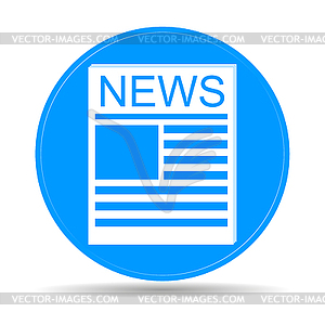 Flat icon of news - vector clip art