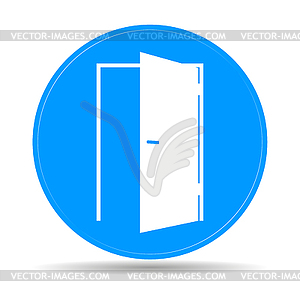 Door icon - vector image