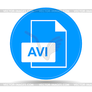 Avi file icon - vector image