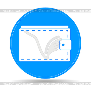 Wallet with cash simple icon.  - color vector clipart