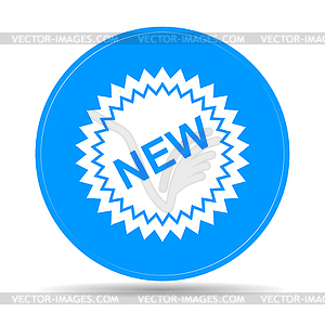 Flat New label icon, - vector clip art