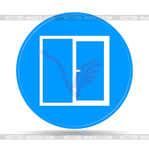 Flat Window icon, - vector clipart