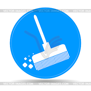 Broom icon - vector image